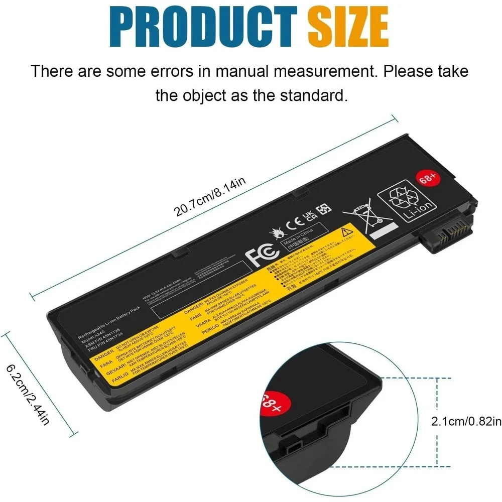 68+ 45N1128‎ Battery for Lenovo ThinkPad T440 T450 T460 T470 X240 X250 X260